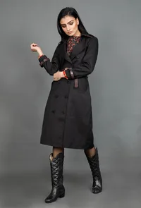 Kutch Embroidered Suede Jacket image 1