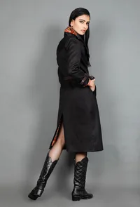 Kutch Embroidered Suede Jacket image 4