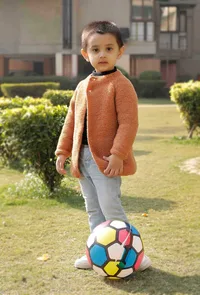 Husky Brown Hand Knitted Sweater image 1