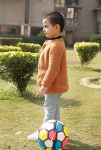 Husky Brown Hand Knitted Sweater image 2