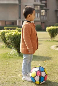 Husky Brown Hand Knitted Sweater image 3