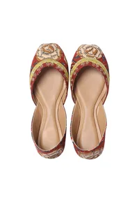 Crimson Kalamkari Jutti image 1