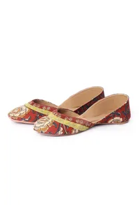 Crimson Kalamkari Jutti image 3