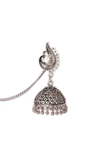 Zuri Afghani Tribal Jhumka Chain Earrings image 4