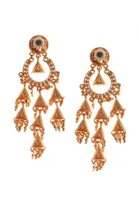 Royal Green Stone Rajasthani Statement Necklace image 3