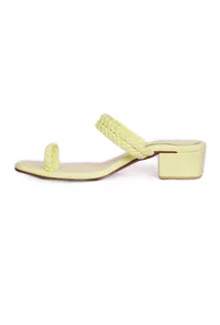 Cream White Knotted Cruelty Free Leather Sandals image 4