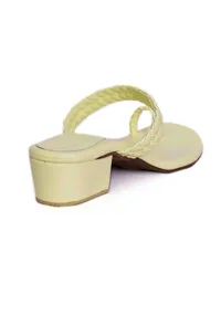 Cream White Knotted Cruelty Free Leather Sandals image 6