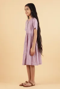 Light Purple Mulmul Dress image 2