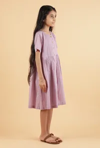Light Purple Mulmul Dress image 3