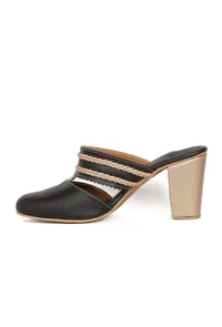 Black Sunheri Braided Block Heels image 3