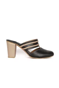 Black Sunheri Braided Block Heels image 4