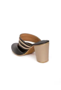 Black Sunheri Braided Block Heels image 5