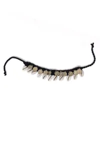 Black Cowrie Shell Tribal Anklet image 2