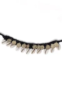 Black Cowrie Shell Tribal Anklet image 3