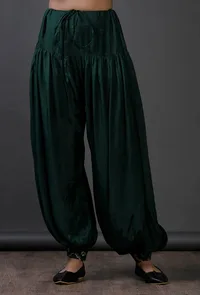 Green Modal Viscose Block Printed Salwar image 1