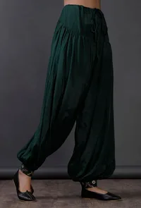 Green Modal Viscose Block Printed Salwar image 2