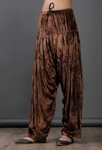brown velvet plain  salwar image 2