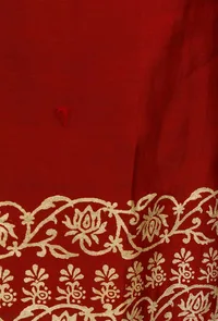 Maroon Gold Foil Printed Chanderi Palazzos image 5