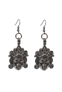 Traditional Design Durga Ji Square Bead Chain Maangtikka And Earring image 6