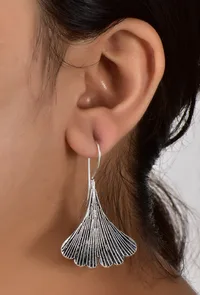 All Lines Brass Earrings image 5