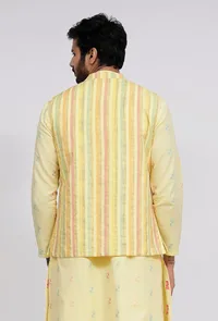 Yellow Stripe Nehru Jacket image 4