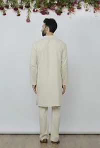 Set of 2: Safeda Cotton Kurta and Pyjama image 4