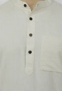 Set of 2: Safeda Cotton Kurta and Pyjama image 5