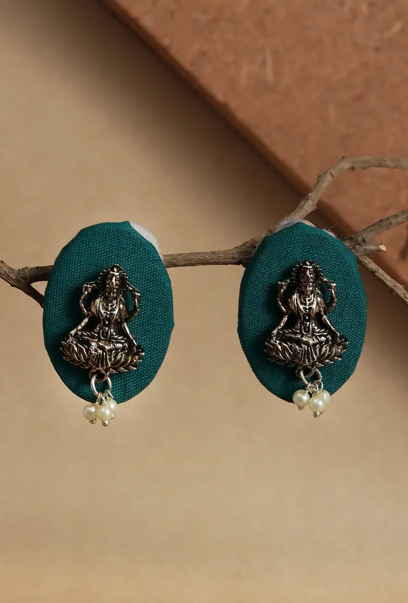 Teal Serenity Laxmi Studs