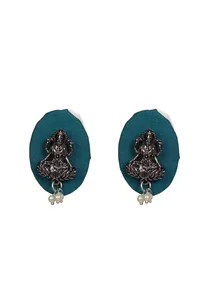 Teal Serenity Laxmi Studs image 2