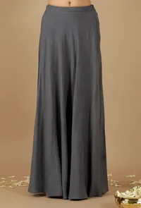 Set Of 2: Bandhani One-Shoulder Asymmetrical Kurta & Skirt image 5