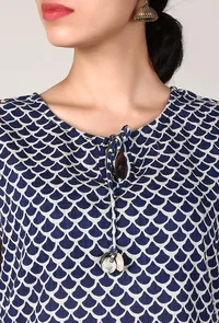 Straight Fit Midi Bagru Dress image 4