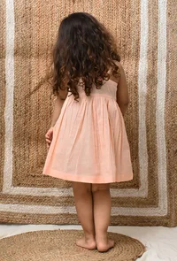 Peach And Brown Mul Mul Dress image 3