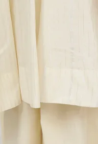 Set of 2: Noor White Cotton Anarkali Kurti with Flared Pants image 6