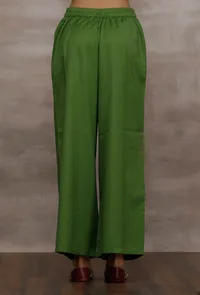 Mehreen Green Wool Palazzo image 3