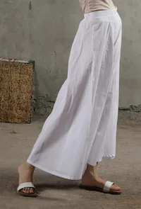 White Cotton Culottes image 2