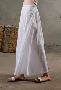 White Cotton Culottes image 3