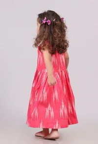 Pink Ikat Flared Dress image 4