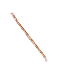 Set Of 2- Maryam Pink German Silver Anklets image 3