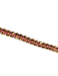 Set Of 2- Maryam Pink German Silver Anklets image 4