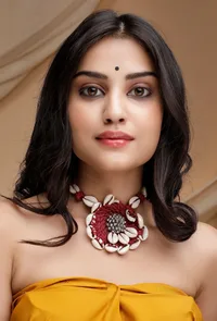 Maroon Thread Tribal Necklace image 1