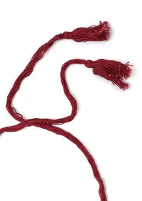 Maroon Thread Tribal Necklace image 4