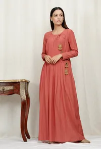 Organic Cotton Peach Angrakha image 1