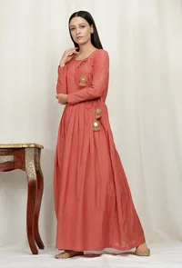 Organic Cotton Peach Angrakha image 5