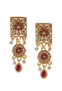 Temple Style Ruby Necklace Set image 3