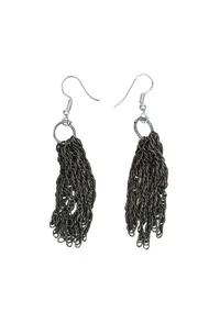 Eva silver plated brass Chain Earrings image 2