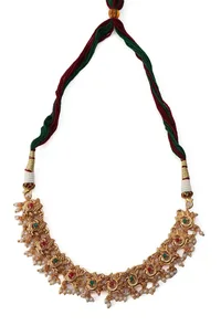 Peacock Inspired Antique Gold Finish Jewellery Set image 4