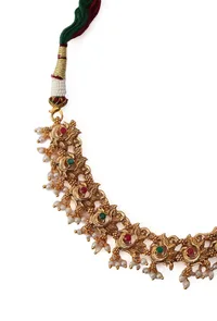 Peacock Inspired Antique Gold Finish Jewellery Set image 5