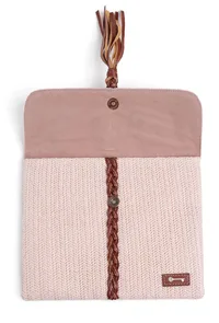 Mistrose White Raffia Weave Pouch Bag image 4