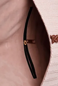 Mistrose White Raffia Weave Pouch Bag image 5