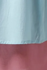 Set of 2: The Angellic Baby Blue Cotton Kurta Matched with Violet Cotton Palazzos image 3